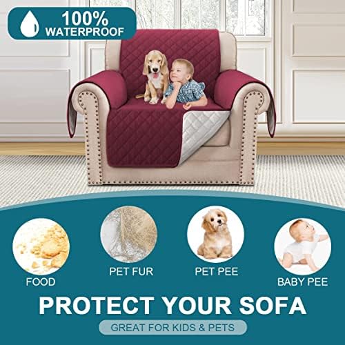 Turquoize 100% Waterproof Chair Covers Couch Covers for Dogs, Chair 28" - Image 2