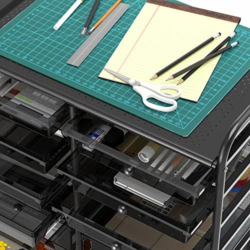 Simple Houseware 12 Drawers Rolling Utility Cart Organizer, Black - Image 4