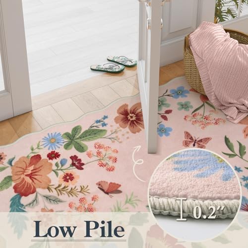 Lahome Floral Kitchen Runner, 2X6 Washable Runner Rug Non-Slip - Image 5