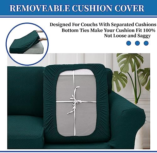 XINEAGE 3-Piece Stretch Loveseat Sofa Cover, Washable Couch Covers for Dog - Image 6