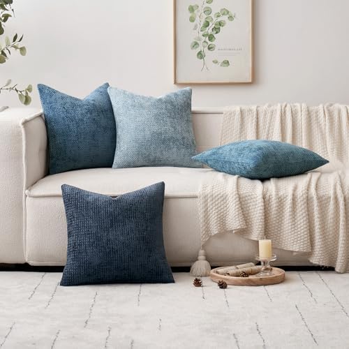 MIULEE Decorative Couch Throw Pillow Covers 20x20 Inch Coastal Blue 2 Pack - Image 2