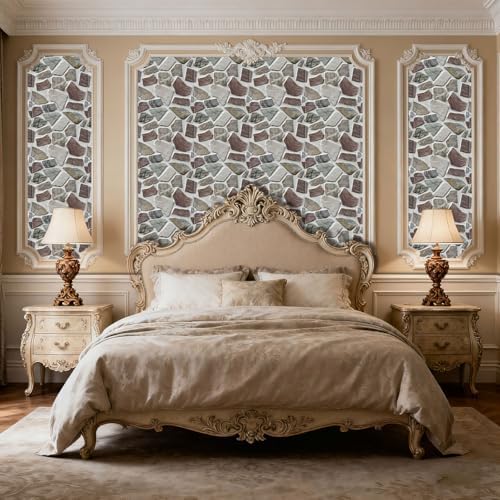 3D wall Panels Peel and Stick,Faue Stone Wall Panel,3D Texture PVC Waterproof Self Adhesive Decorative for Living Room Bedroom Kitchen Bathroom Interior wallboard 10PCS 11.81x11.81 inches - Image 6