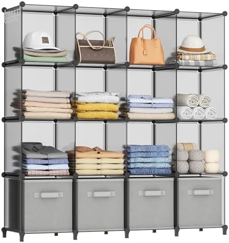HOMIDEC Closet Organizers and Storage, 16 Cube Storage Organizer by DecorateYourHome