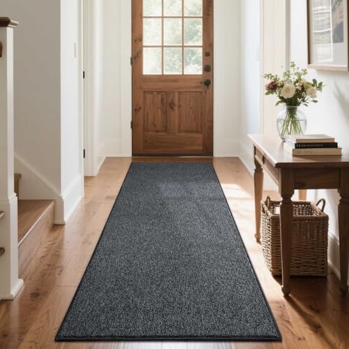 2x8 Grey Runner Rug Non-Slip Washable Soft Thin for Hallway Kitchen Bedroom - Image 5