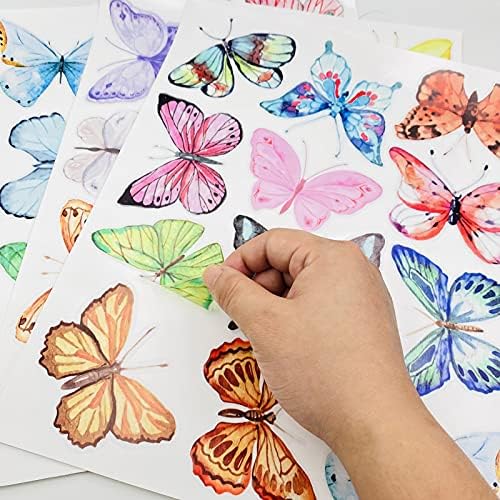 AOWDIAO Watercolor Butterfly Peel and Stick Wall Decals for Girls Bedroom Nursery Room Decor - Image 3