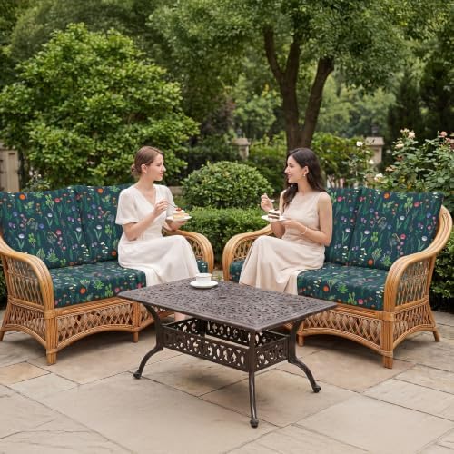 8Pcs Patio Cushion Covers Stretch Outdoor Furniture Protector Slipcovers - Image 2