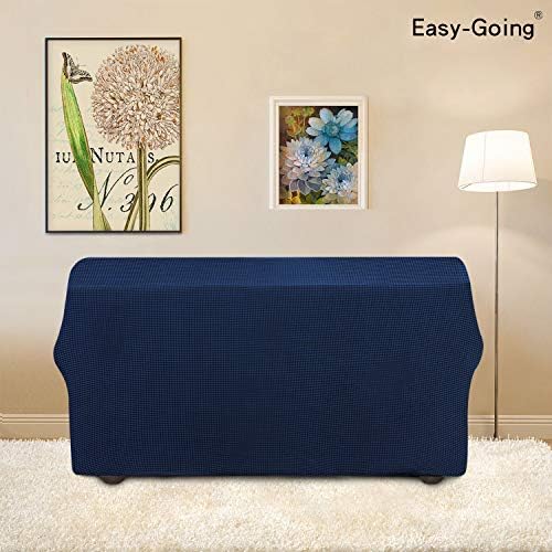 Easy-Going Stretch Loveseat Couch Covers Washable Navy - Image 3