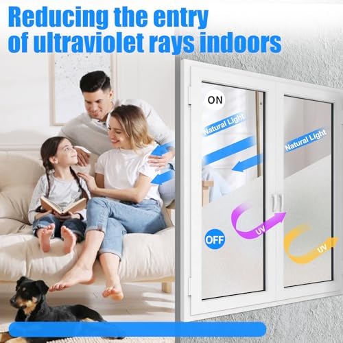 Window Privacy Film Bathroom Frosted Glass Film,Pure - Image 2