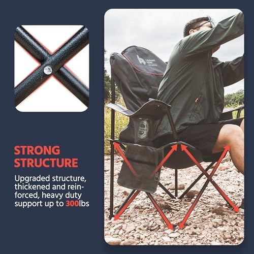 OUTSIDER Heavy Duty Folding Camping Chairs with Cooler,2pc - Image 5