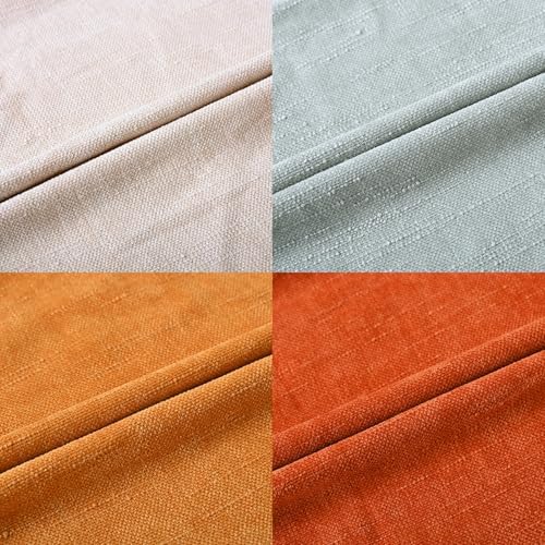 Set of 4 Soft Textured Decorative Throw Pillow Covers 20x20 Inch Cozy Farmhouse Cushion Cover Square Accent Pillow Cases for Bed Couch Sofa Living Room, Beige Aqua Burnt Orange - Image 7