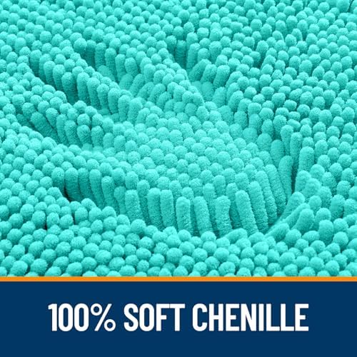 OLANLY Bathroom Runner Rugs 70x24, Extra Soft Absorbent Chenille Bath Rugs - Image 3