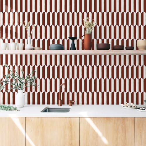 Vamos Tile Peel and Stick Backsplash Seamless Tile,Fish Scale,Matt,10-Sheet - Image 3