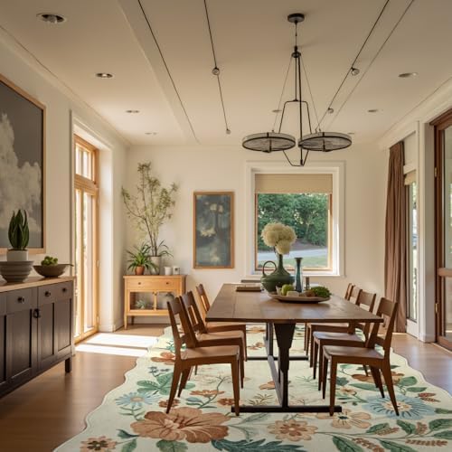 Lahome Floral 9x12 Area Rugs for Living Room, Soft Washable Bedroom Rugs - Image 2