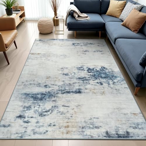 Toneed 4x6 Washable Non Slip Abstract Area Rugs for Bedroom Living Room - Image 5