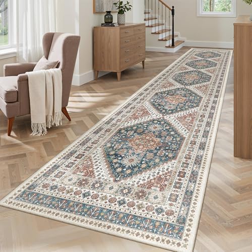 Madane Hallway Runner Rug 2'6''x12' Kitchen Runners Vintage, Navy Blue - Image 2