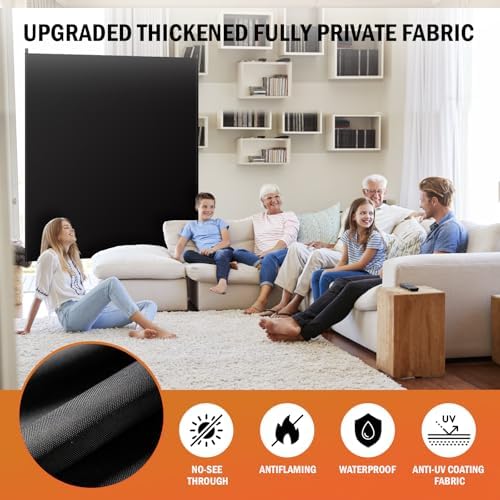 Room Divider Panel, 100% Blackout Privacy Screens with Wider Feet, 5Ft x 6FT Portable Room Partition for Room Separator, Room Divider Screen Partition Room Dividers Freestanding - Image 5