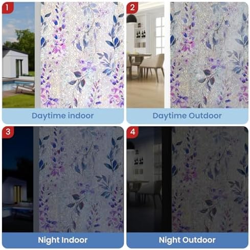 ADD.HERES Rainbow Window Privacy Film, Stained Glass Cling, 17.5" x 78.7" - Image 4