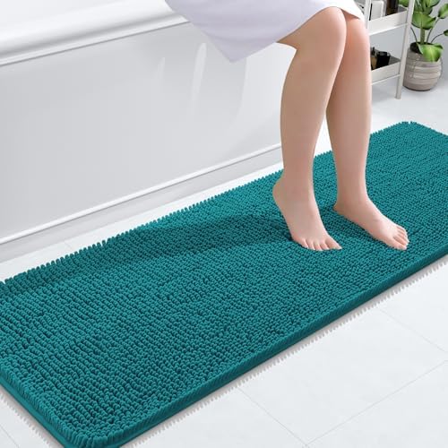 OLANLY Bathroom Runner Rugs 59x20, Extra Soft Absorbent Chenille Bath Rugs by OLANLY