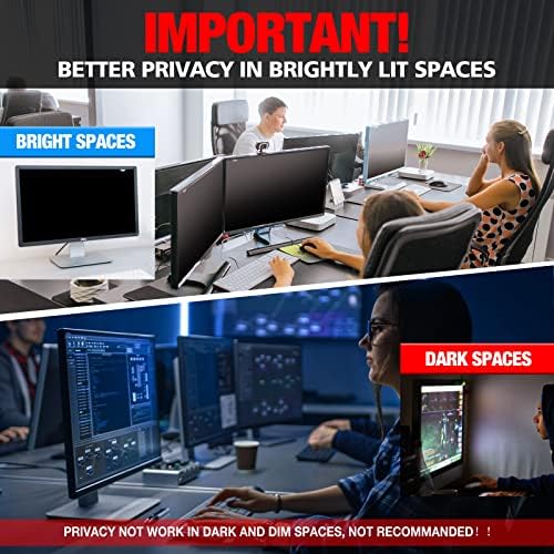 Computer Privacy Screen Filter for 24 Inch 16:9 Aspect Ratio Monitor - Image 5