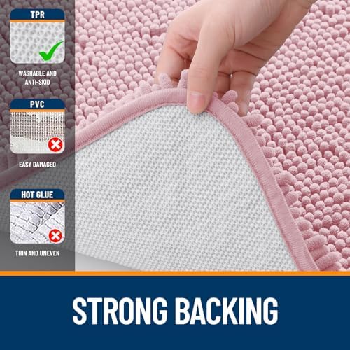 OLANLY Large Bathroom Rugs 59x35, Extra Soft Absorbent Chenille Bath Rugs - Image 6