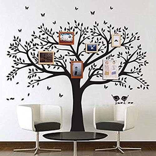 Giant Family Photo Tree Wall Decal Wall Sticker Vinyl Mural Art for Home Decor Room Decor (Black) - Image 3
