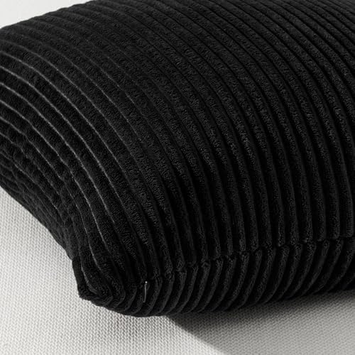 Topfinel Decorative Black Throw Pillow Covers Cushion Cases, Set of 4 Soft Velvet Modern Double-Sided Designs Match for Home Decor, Pillow Inserts Not Included (18x18 inch) - Image 3
