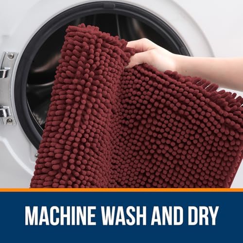 OLANLY Large Bathroom Rugs 50x30, Extra Soft Absorbent Chenille Bath Rugs - Image 5