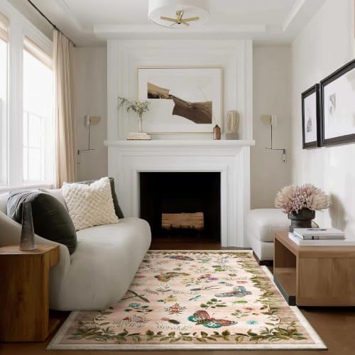 3x5 Washable Area Rugs for Entryway: Small Throw Rugs Stain Resistant Non Slip Low Pile Soft Faux Wool Lightweight Entry Rug for Bedroom Kitchen Laundry Bathroom Living Room Office Front Door Indoor - Image 6