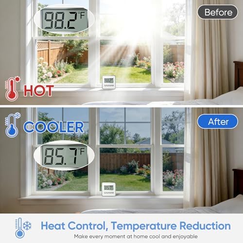 SUNBABY Window Privacy Film, One Way Mirror & Heat Blocking, 29.5"x78.7" - Image 2