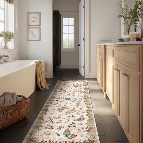 Machine Washable Runner Rugs for Entryway: 2'x6' Kitchen Rug Stain Resistant Non Slip Low Pile Soft Carpet Runners for Hallways Indoor Entryway Kitchen Living Room Bedroom Bedside Farmhouse - Image 6