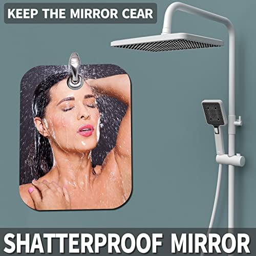 Shower Mirror No Fog Shaving, 6"x8.1"Anti-Fog Bathroom No Fog Shaving Mirror Plexiglass Indestructible Luxury Plexiglass Makeup Mirrors,Acrylic Mirror Tiles - Image 6