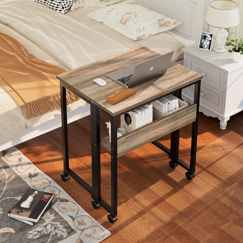GreenForest Folding Desk with Wheels, 31.5" Rolling Table for Small Spaces - Image 2