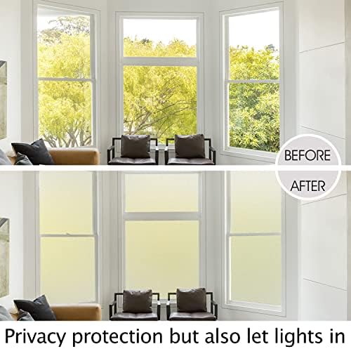 HIDBEA Frosted Glass Window Privacy Film,Static Cling 45.2 in x 6.5 ft - Image 3