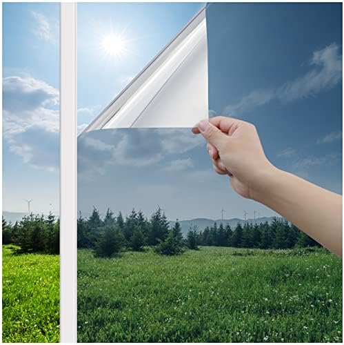 Haton Window Tint for Home, One Way Film, Silver 29.5" x 157.4" by HatonHomeDecor