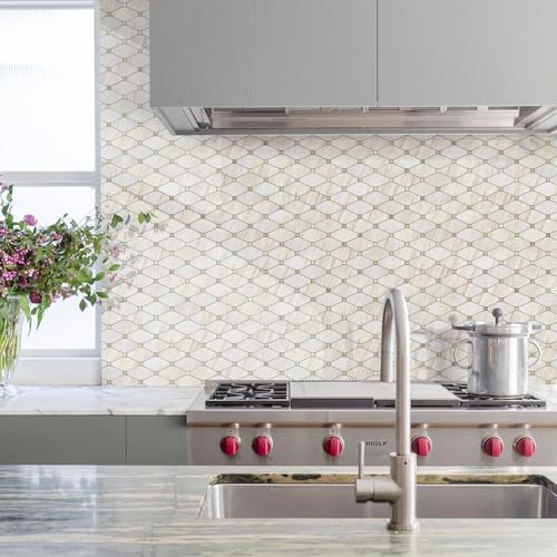 STICKGOO 10 Sheets Peel and Stick Backsplash, Polished Eurasia Beige - Image 2