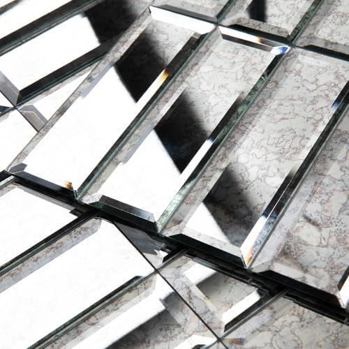 Peel and Stick Mirror Tile Backsplash Dark Antique by Adedeo