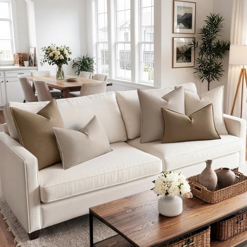 MIULEE Decorative Linen Lumbar Pillow Cover 12x20 Inch Natural Linen - Image 2