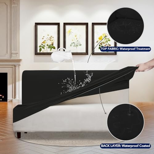 PureFit Waterproof Futon Couch Cover Slipcovers for Couches and Sofas - Image 3