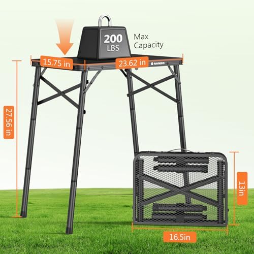 Raynesys Portable Folding Grill Table for Outside for Picnic, Camping - Image 2