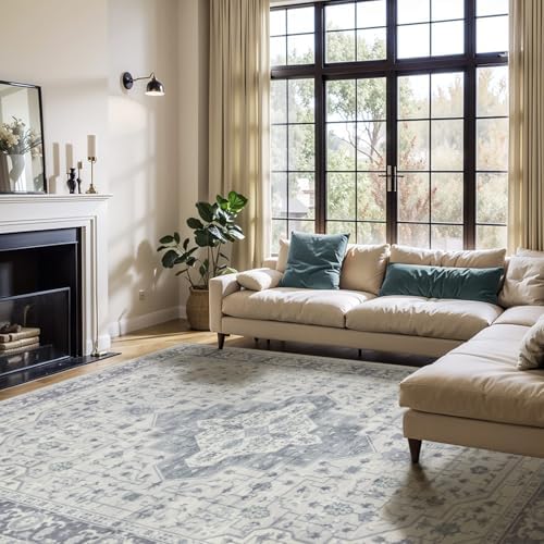 Rugxara 6x9 Washable Area Rug for Living Room,Blue Quartz - Image 3