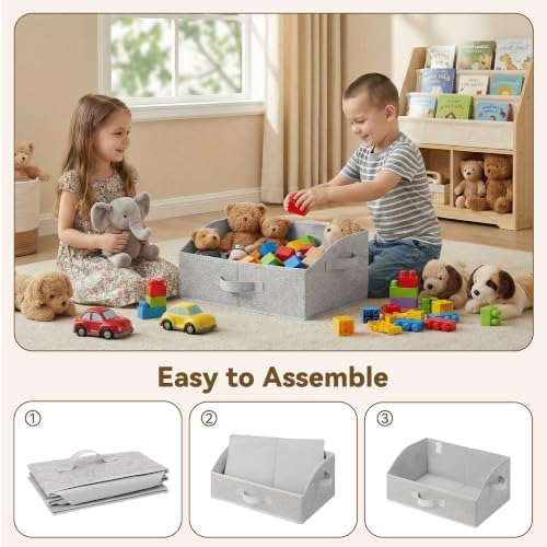 GRANNY SAYS Trapezoid Closet Storage Bins, Medium, Gray, 3-Pack - Image 7