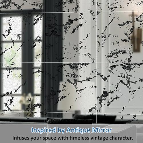 LiveInUrban Acrylic Antique Mirror Wall Panels, Distressed and Torn Stone - Image 4