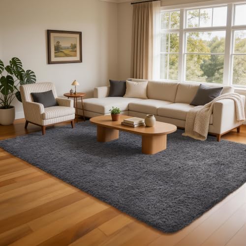 Ophanie Area Rugs 10x12 Living Room, Large Soft Grey Bedroom Carpet - Image 3