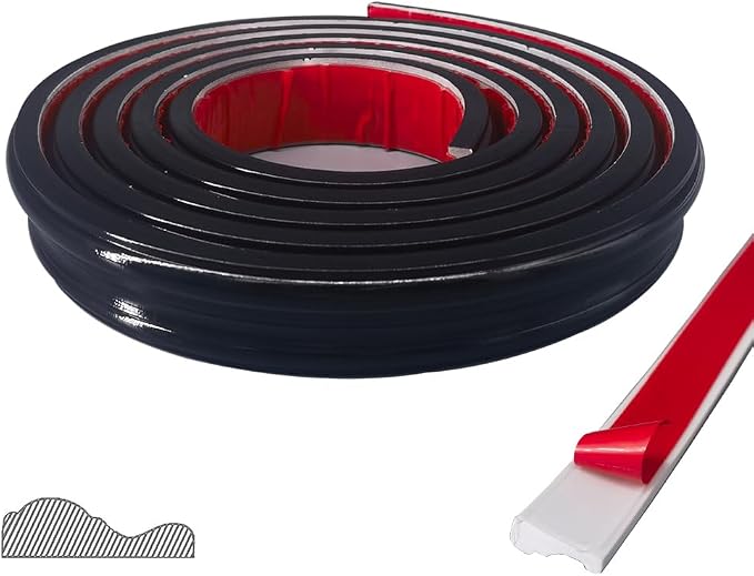 Peel and Stick Flexible Wall Molding Trim Self Adhesive Decorative Strips, DIY 3D Ceiling Trim for Home Décor on Cabinet Door Mirror Frame, 1.3in(W)× 16ft(L), Black - Image 5