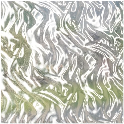 rabbitgoo Frosted Glass Window Privacy Film, Wave Pattern, 17.5" x 157.4" by rabbitgoo