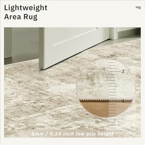 Soalmost Abstract Runner Rug 2x8 Hallway Kitchen Runners Beige/Gray - Image 7