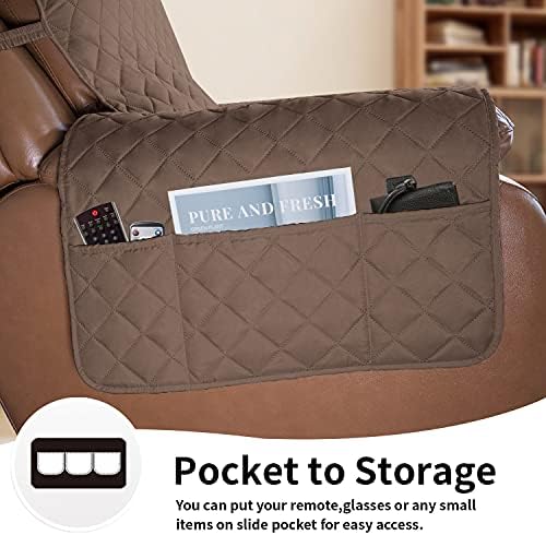 Easy-Going Reversible Couch Cover, Oversized Recliner, Brown/Brown - Image 3