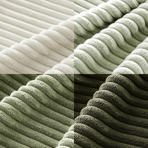 MIULEE Soft Corduroy Decorative Throw Pillow Covers Light Green 24x24 - Image 7