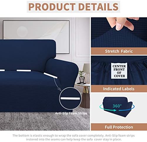 Easy-Going 100% Waterproof Loveseat Couch Cover Stretch Jacquard Sofa Cover - Image 4
