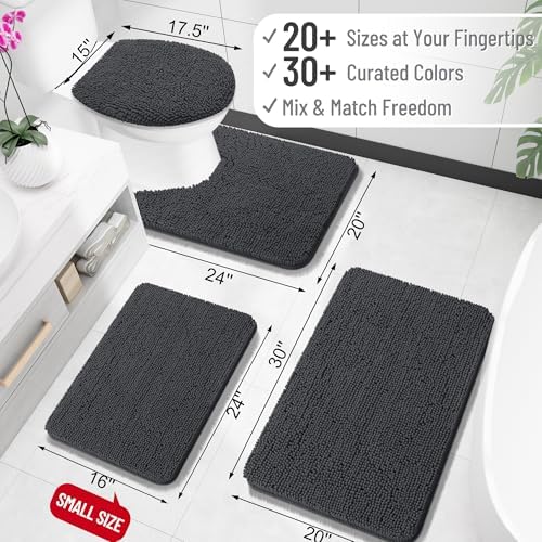 OLANLY Bathroom Rugs 32x20, Extra Soft Absorbent Chenille Bath Rugs - Image 2